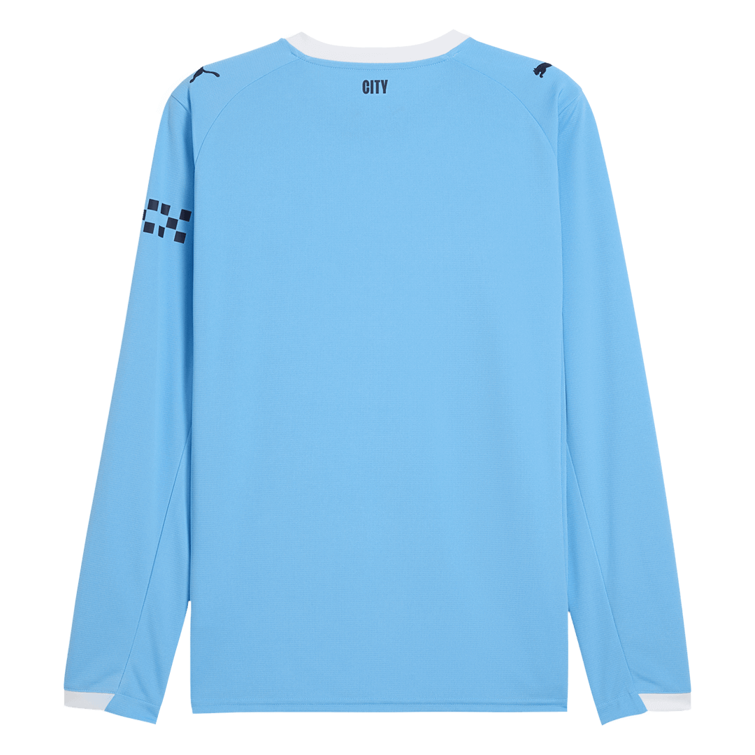 Camiseta Manga Larga Manchester City Primera Equipación 2025/26-Versión Hincha