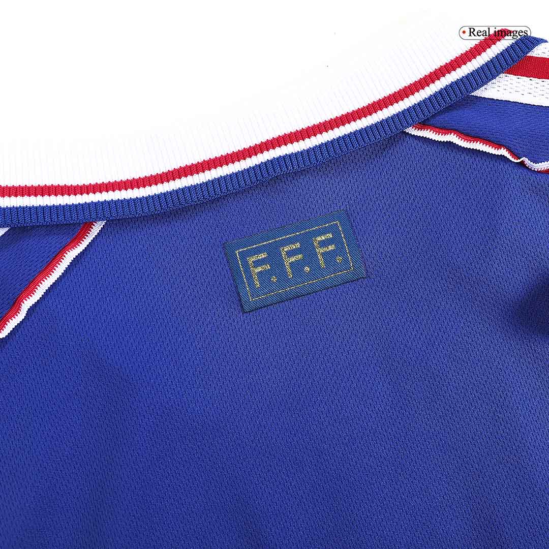 Camiseta Retro 1998 ZIDANE #10 Francia Primera Equipación Copa del Mundo