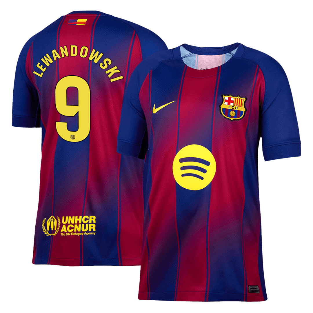 Camiseta LEWANDOWSKI #9 Barcelona 2025/26 Primera Equipación-Versión Hincha