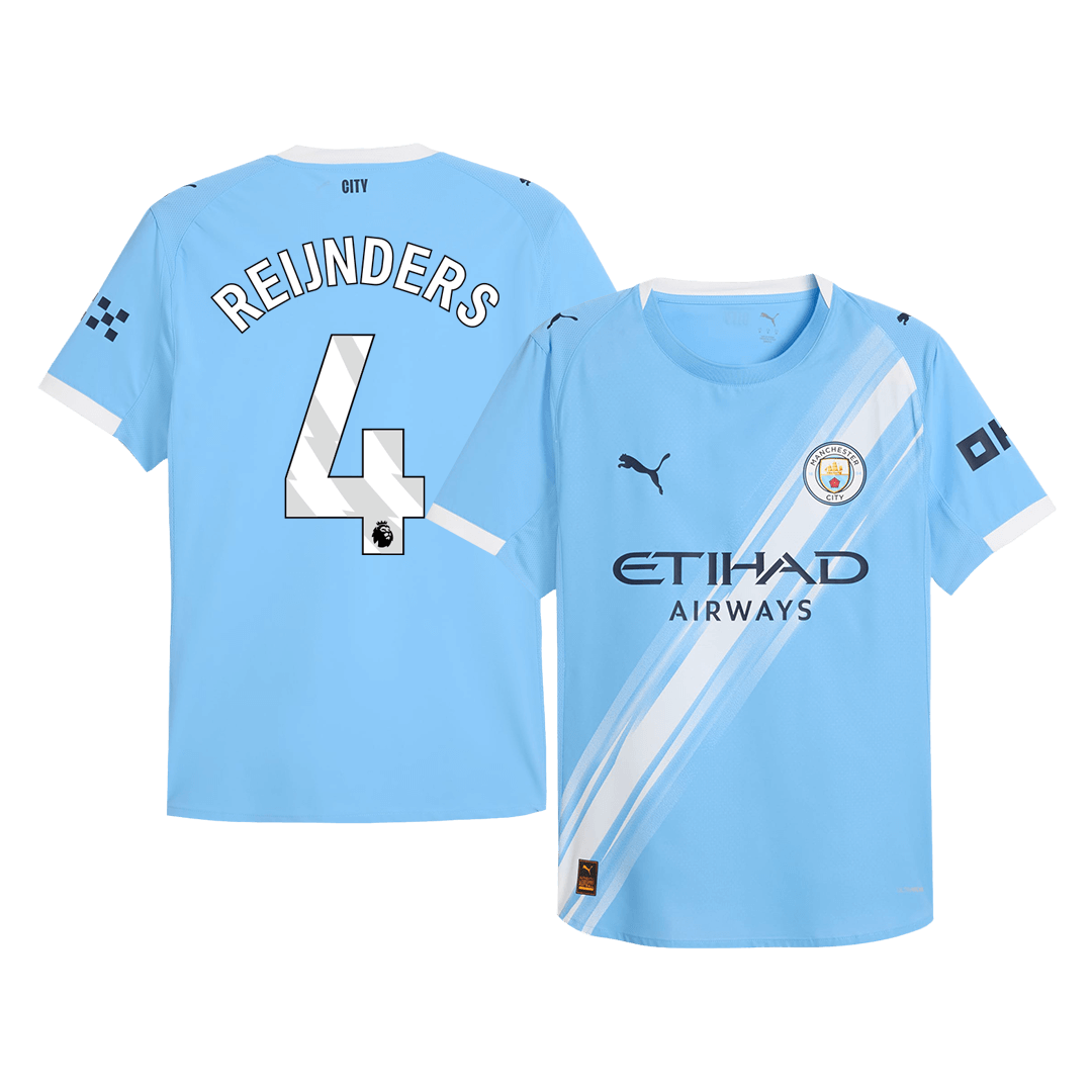 Camiseta Auténtica REIJNDERS #4 Manchester City 2025/26 Primera Equipación -Versión Jugador