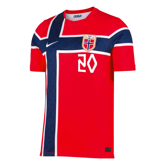 Camiseta Nusa #20 Noruega 2026 Primera Equipación Copa del Mundo - Versión Hincha