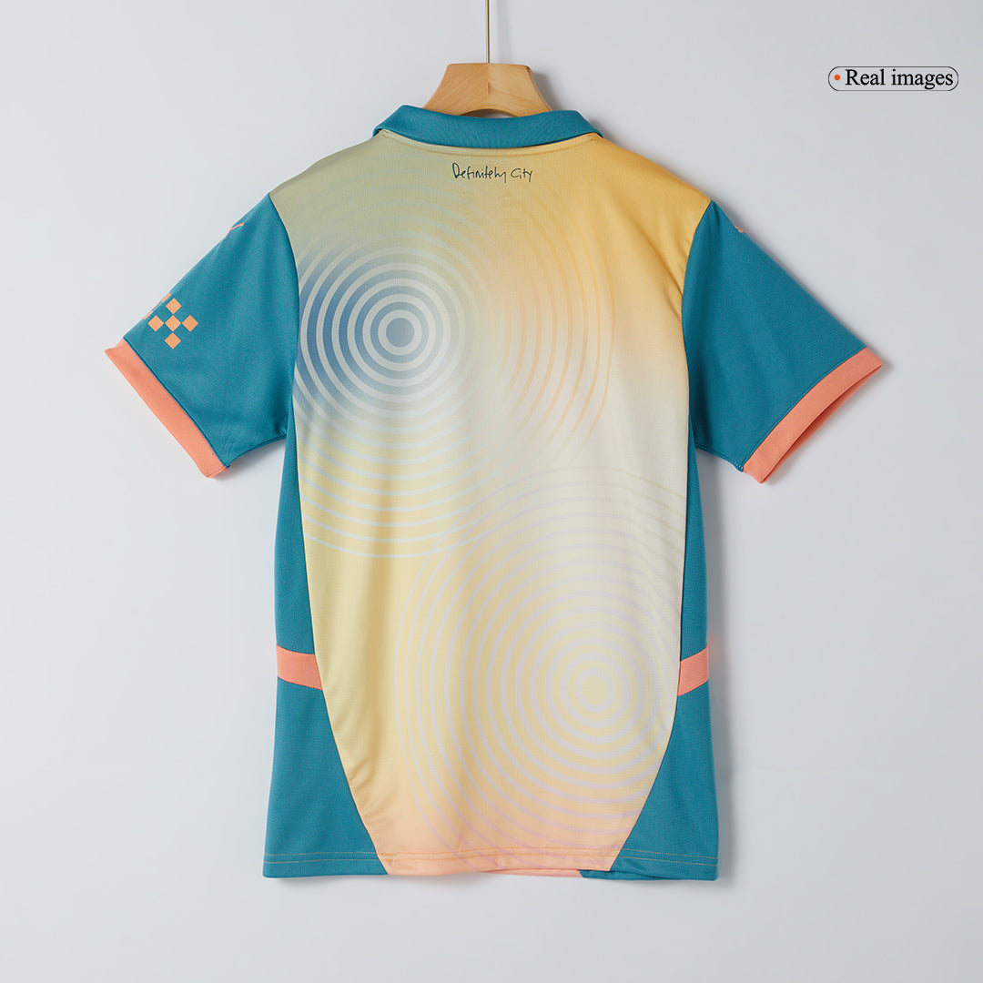 UCL Camiseta Manchester City 2024/25 Cuarta Equipación 'Definitivamente City' - Versión Hincha