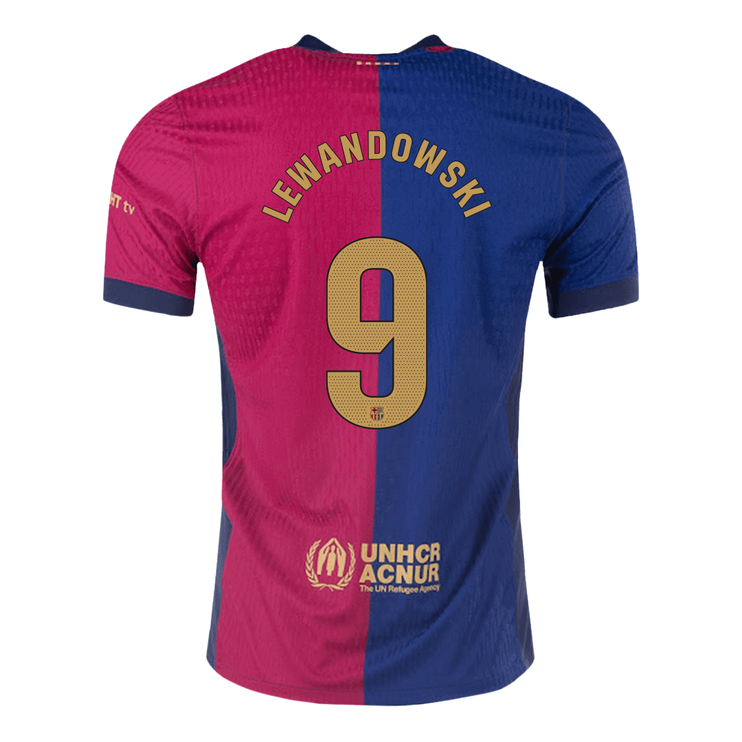 Camiseta LEWANDOWSKI #9 Barcelona 2024/25 Primera Equipación - Versión Jugador