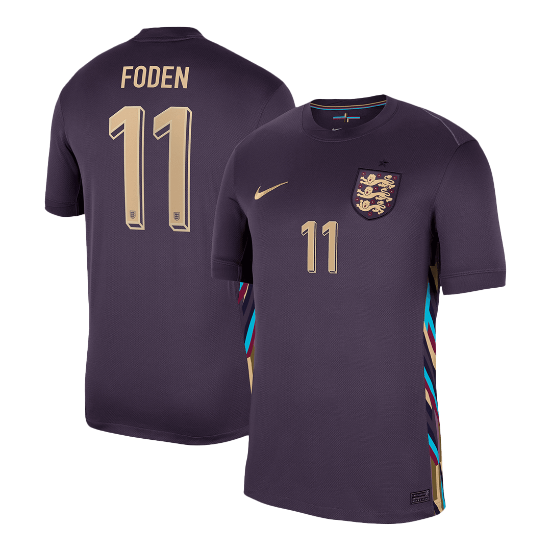 Camiseta FODEN #11 Inglaterra Euro 2024 Segunda Equipación Visitante Hombre-Versión Hincha