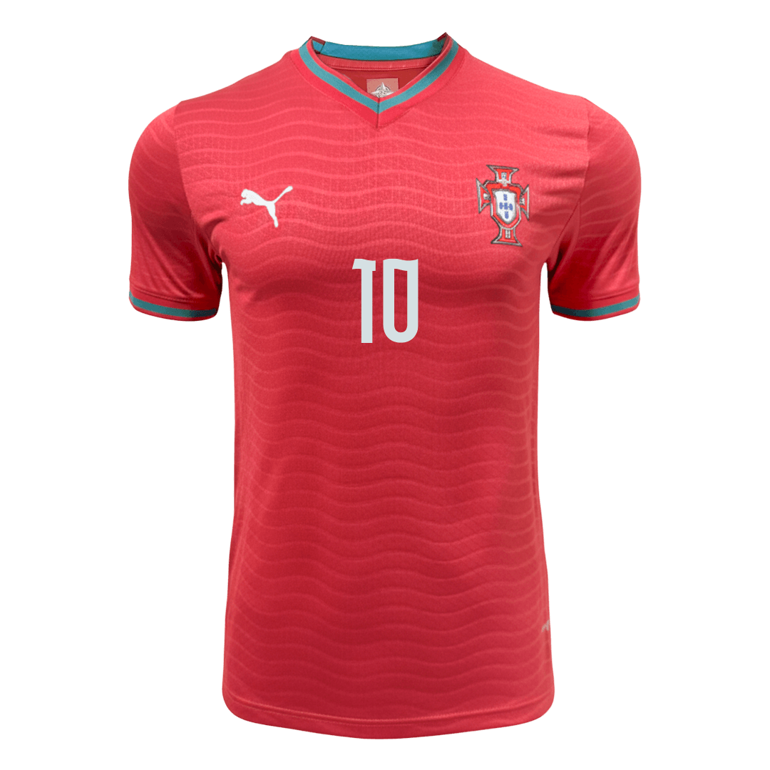 Camiseta Auténtica BERNARDO #10 Portugal 2026 Primera Equipación Copa del Mundo -Versión Jugador