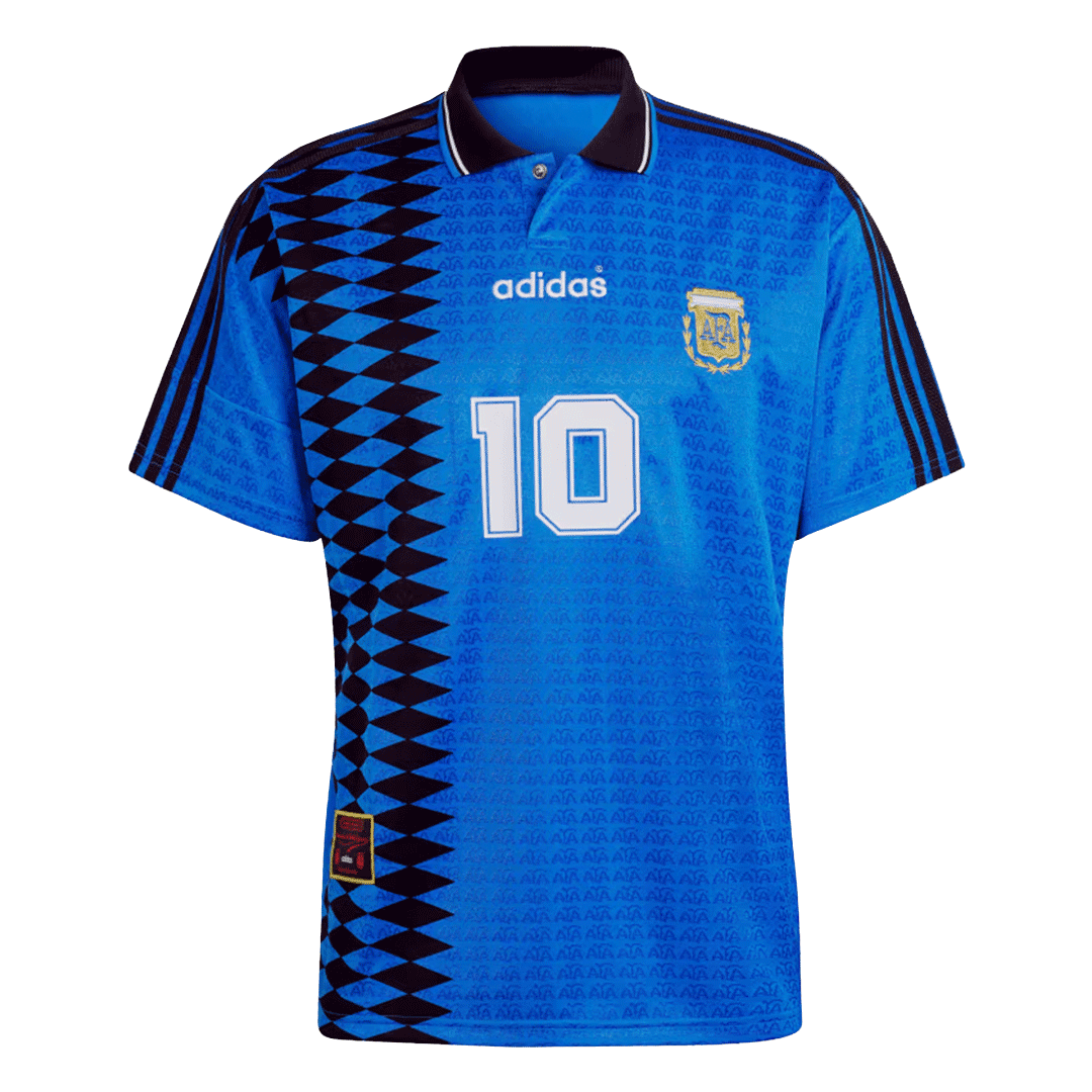 Camiseta Retro 1994 #10 Argentina Segunda Equipación Hombre-Versión Hincha