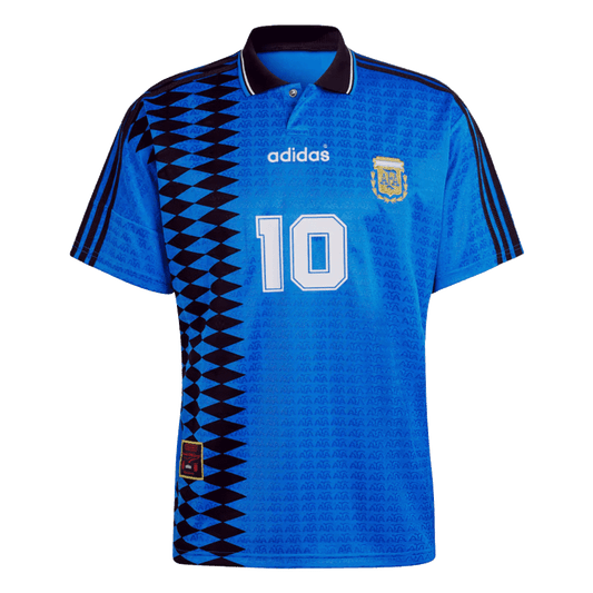 Camiseta Retro 1994 #10 Argentina Segunda Equipación Hombre-Versión Hincha