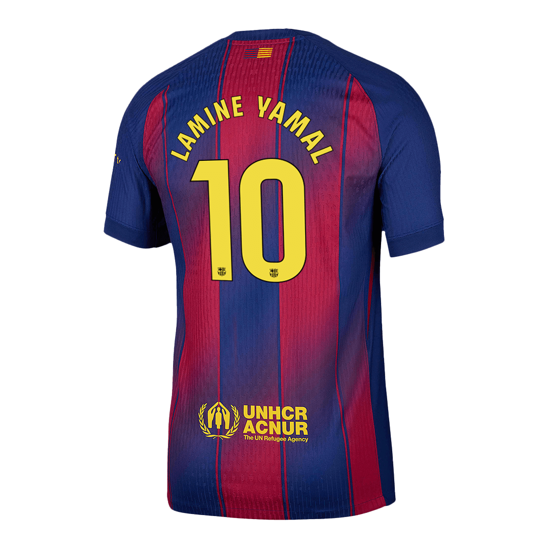Camiseta Auténtica LAMINE YAMAL #10 Barcelona 2025/26 Primera Equipación-Versión Jugador