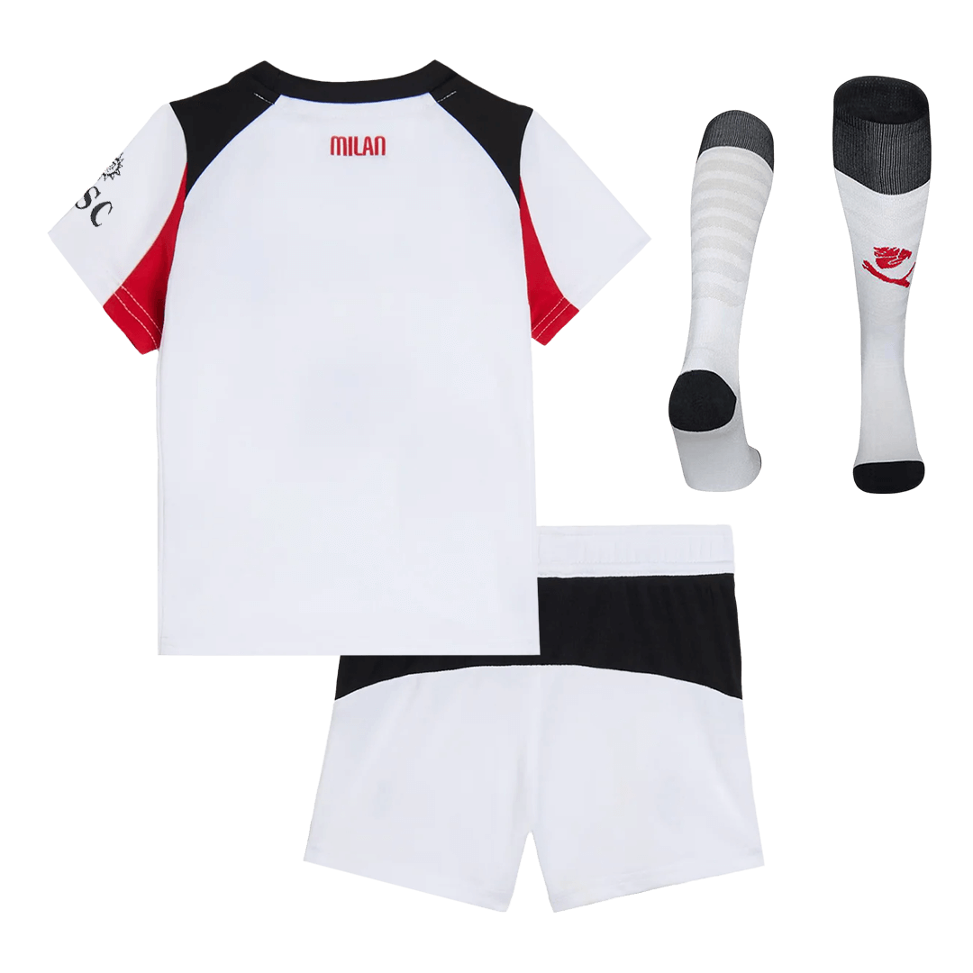 Conjunto Infantil Completo AC Milan 2025/26 Segunda Equipación