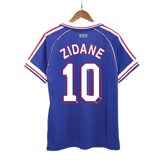 Camiseta Retro 1998 ZIDANE #10 Francia Primera Equipación Copa del Mundo