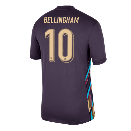 Camiseta BELLINGHAM #10 Inglaterra Euro 2024 Segunda Equipación Visitante Hombre-Versión Hincha