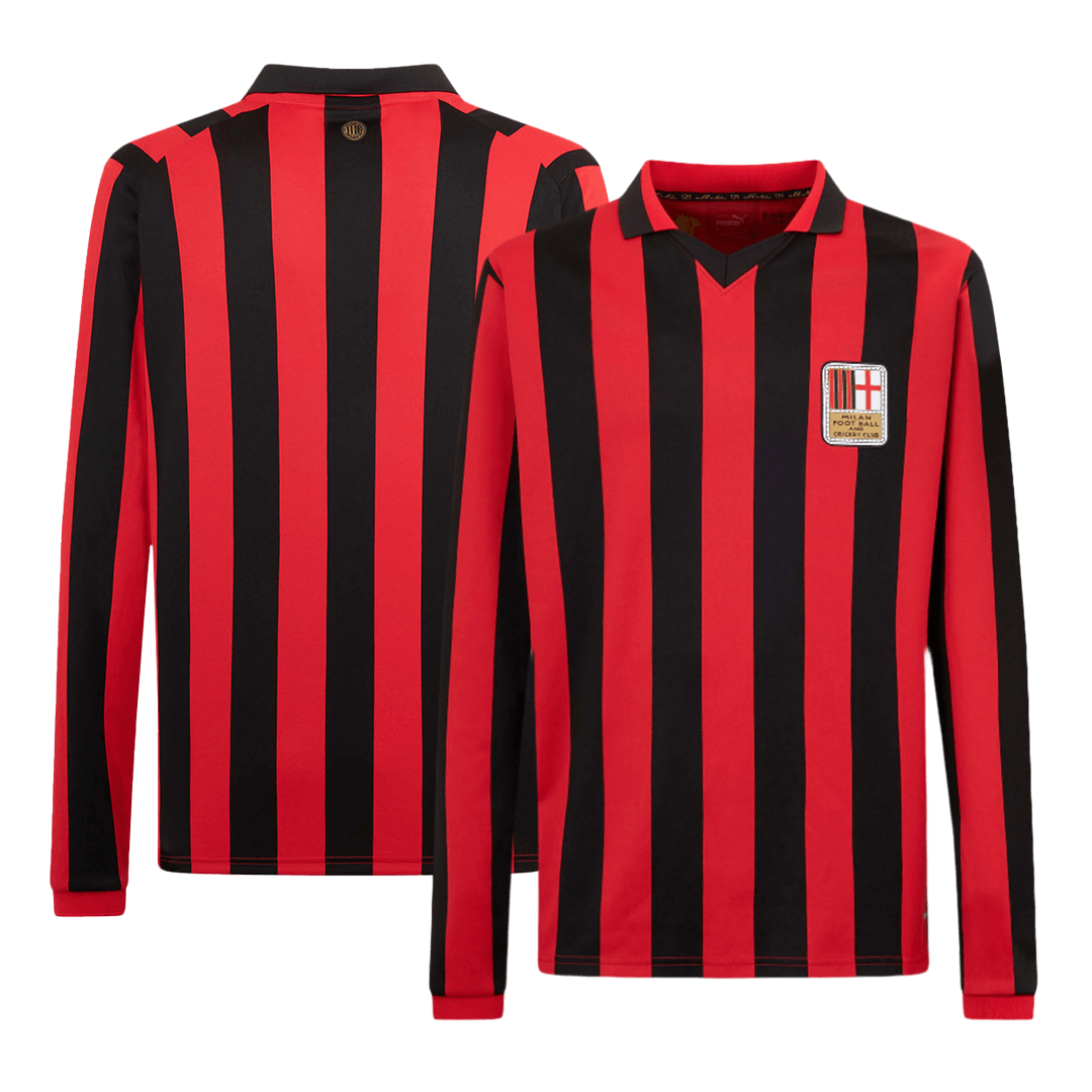 Camiseta AC Milan Aniversario de 125 Años 2024/25 Manga Larga- Versión Hincha