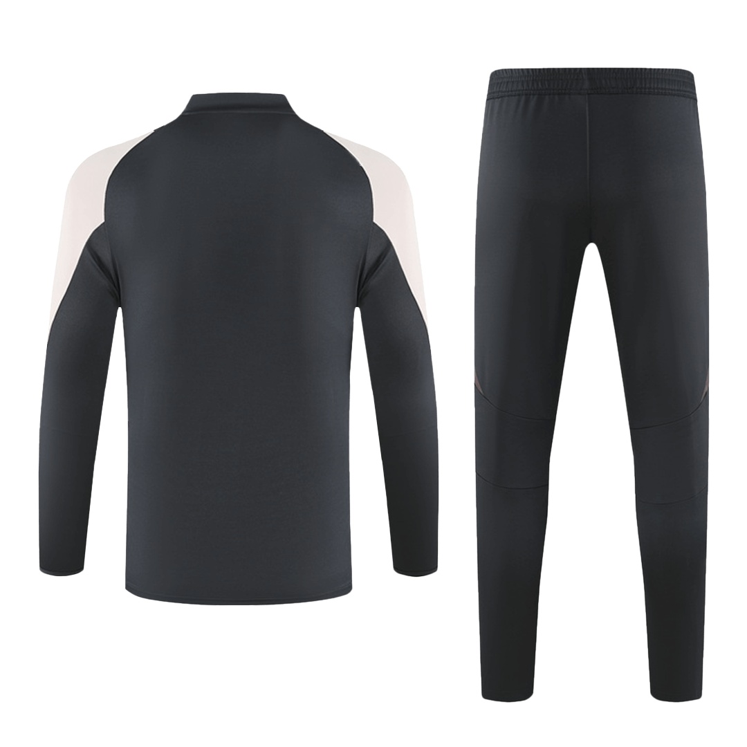Men's Real Madrid Zipper Sweatshirt Kit (Top+Pants) 2024/25 Football Kit UK