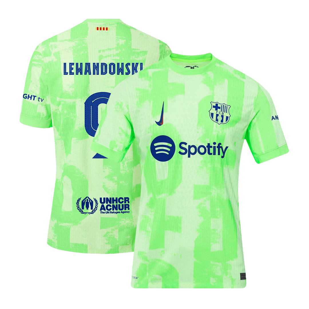 Camiseta LEWANDOWSKI #9 Barcelona 2024/25 Tercera Equipación - Versión Jugador