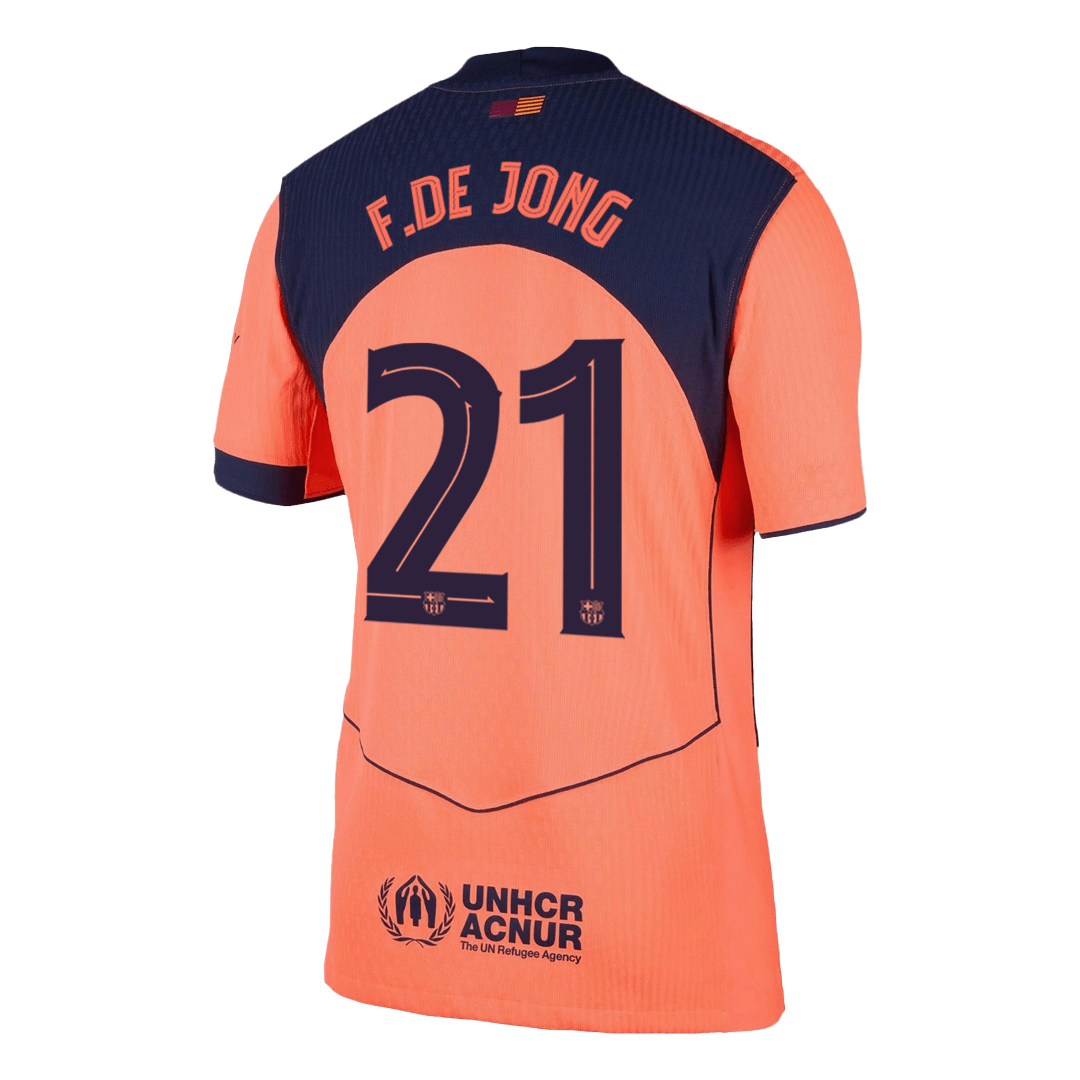 UCL Camiseta Auténtica F.DE JONG #21 Barcelona 2025/26 Tercera Equipación -Versión Jugador
