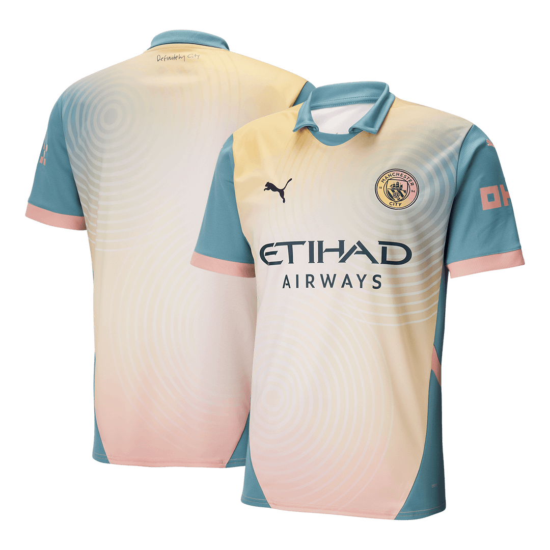 UCL Camiseta Manchester City 2024/25 Cuarta Equipación 'Definitivamente City' - Versión Hincha