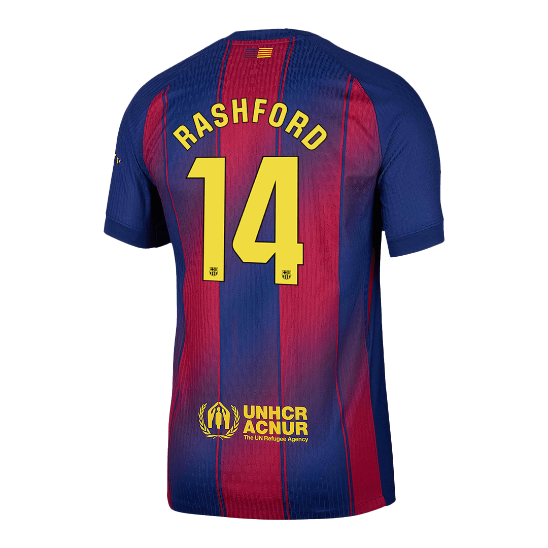Camiseta Auténtica RASHFORD #14 Barcelona 2025/26 Primera Equipación-Versión Jugador