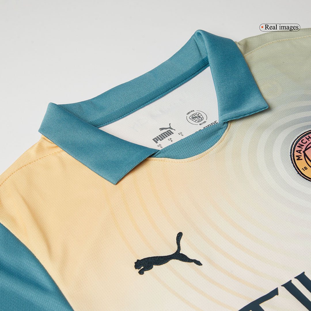 UCL Camiseta Manchester City 2024/25 Cuarta Equipación 'Definitivamente City' - Versión Hincha