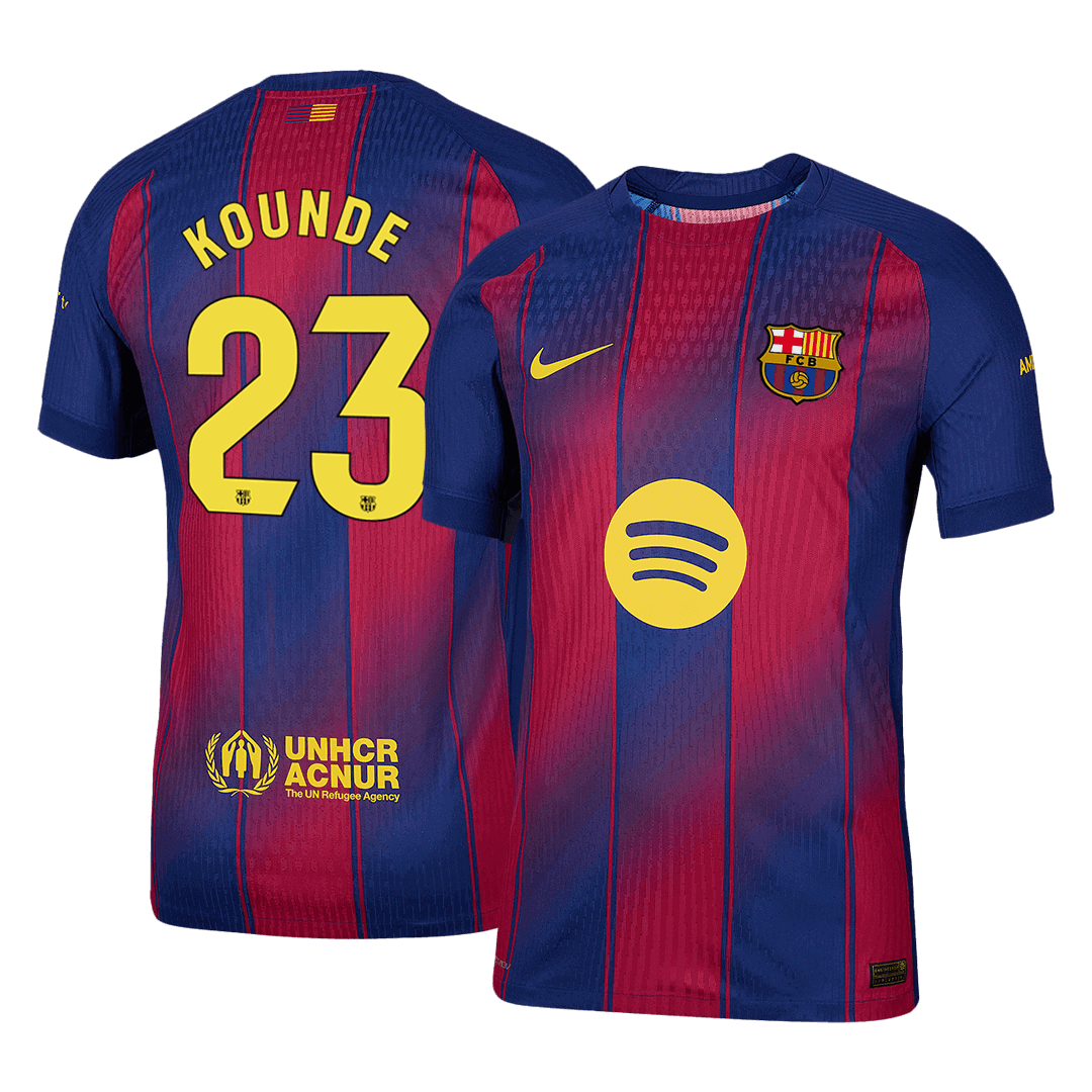 Camiseta Auténtica KOUNDE #23 Barcelona 2025/26 Primera Equipación -Versión Jugador