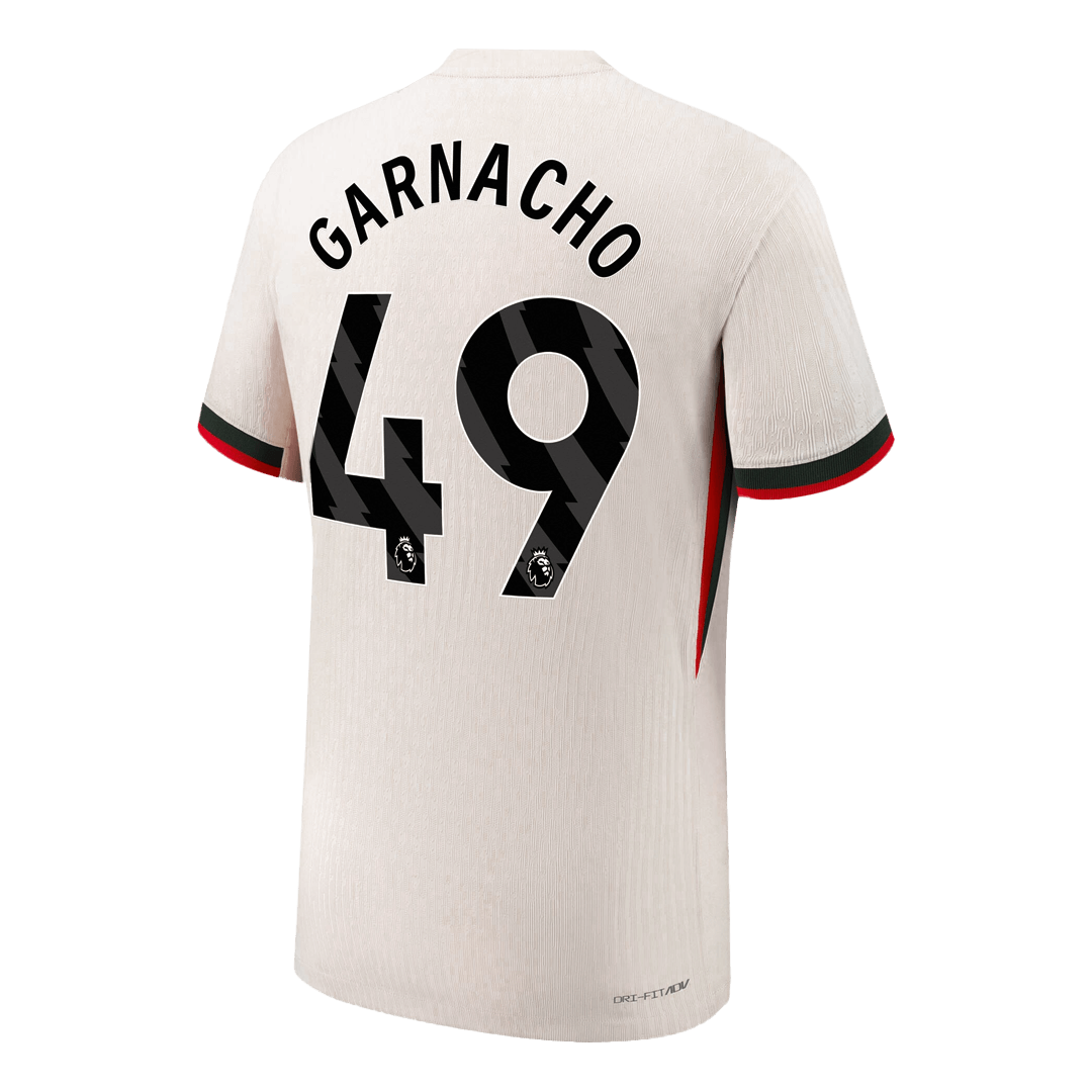 Camiseta Auténtica GARNACHO #49 Chelsea 2025/26 Segunda Equipación -Versión Jugador