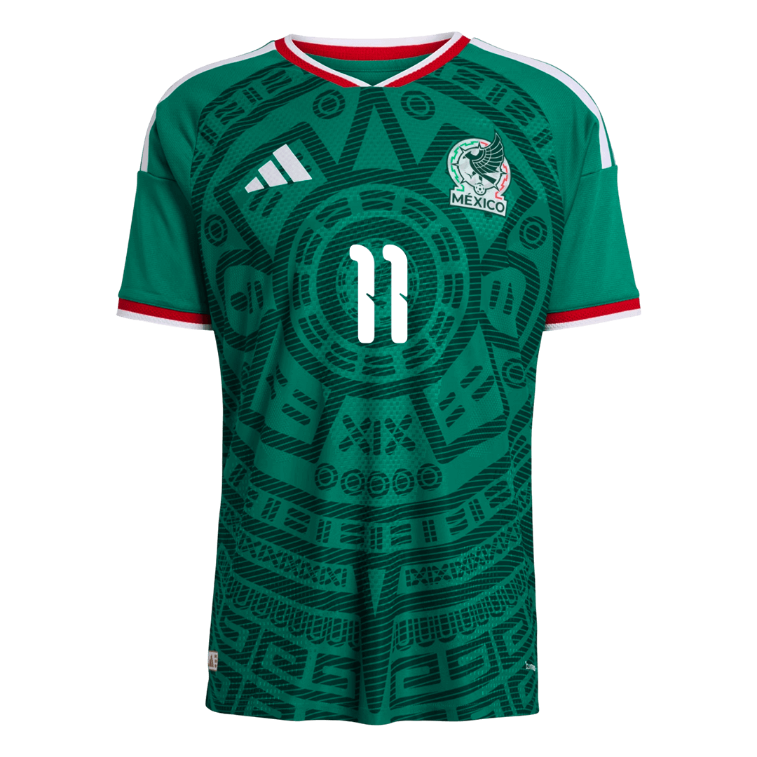Camiseta Auténtica S. Giménez #11 México 2026 Primera Equipación Copa del Mundo - Versión Jugador - Vista 9
