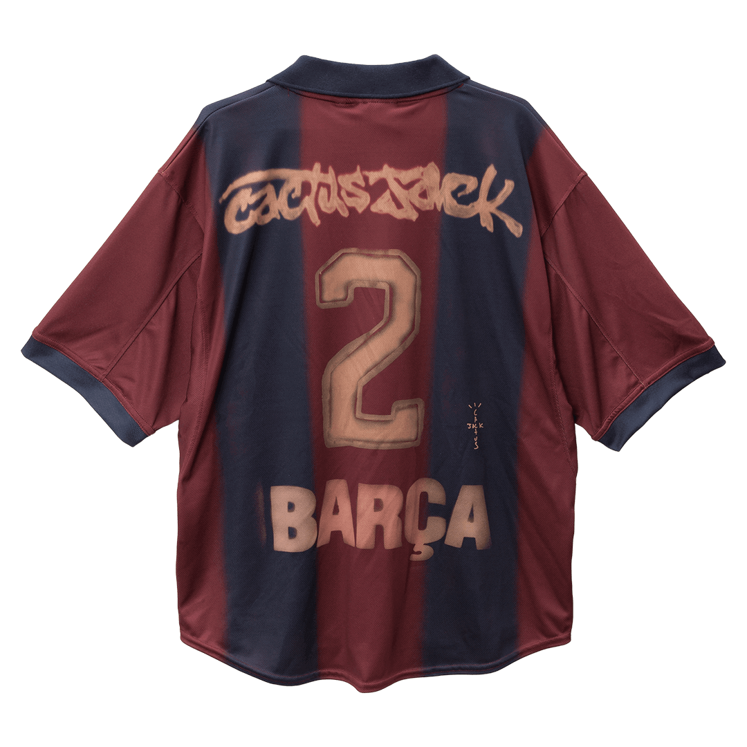 Camiseta Retro 2000/01 Barcelona X CJ Primera Equipación Hombre - Versión Hincha