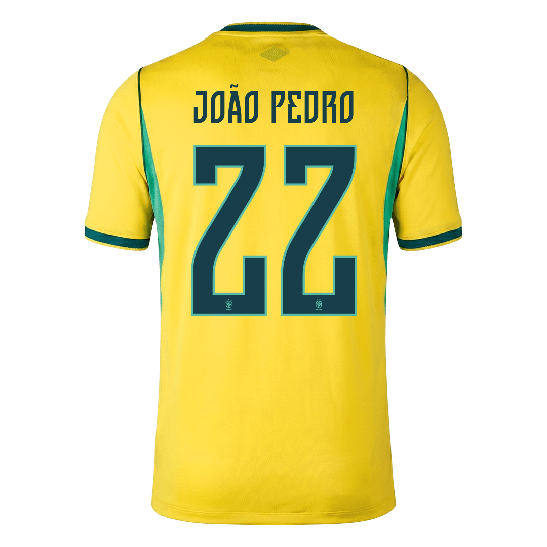 Camiseta JOÃO PEDRO #22 Brazil 2026 Primera Equipación Copa del Mundo - Versión Hincha