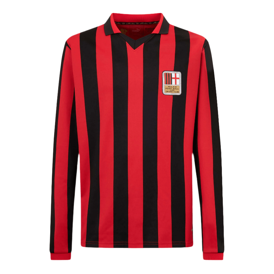 Camiseta AC Milan Aniversario de 125 Años 2024/25 Manga Larga- Versión Hincha