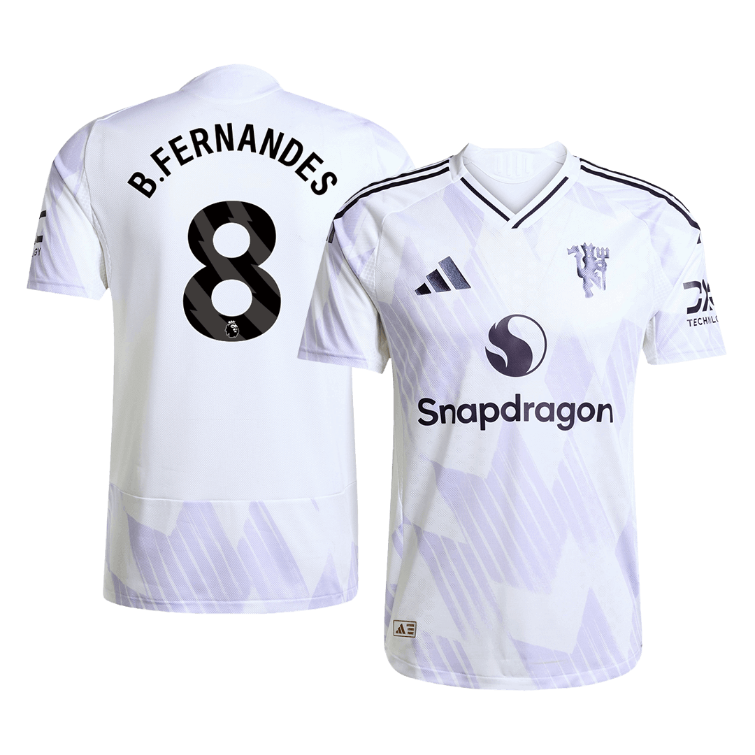 Camiseta Auténtica B.FERNANDES #8 Manchester United 2025/26 Segunda Equipación-Versión Jugador