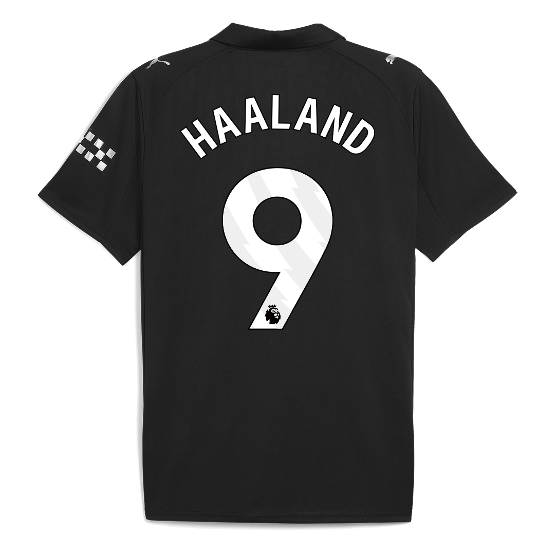 Camiseta HAALAND #9 Manchester City 2025/26 Segunda Equipación-Versión Hincha