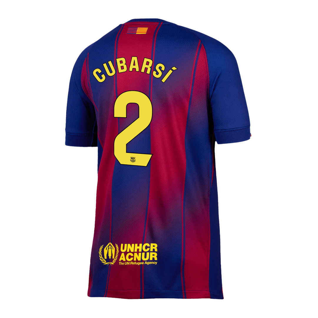 Camiseta CUBARSÍ #2 Barcelona 2025/26 Primera Equipación Hombre - Versión Hincha