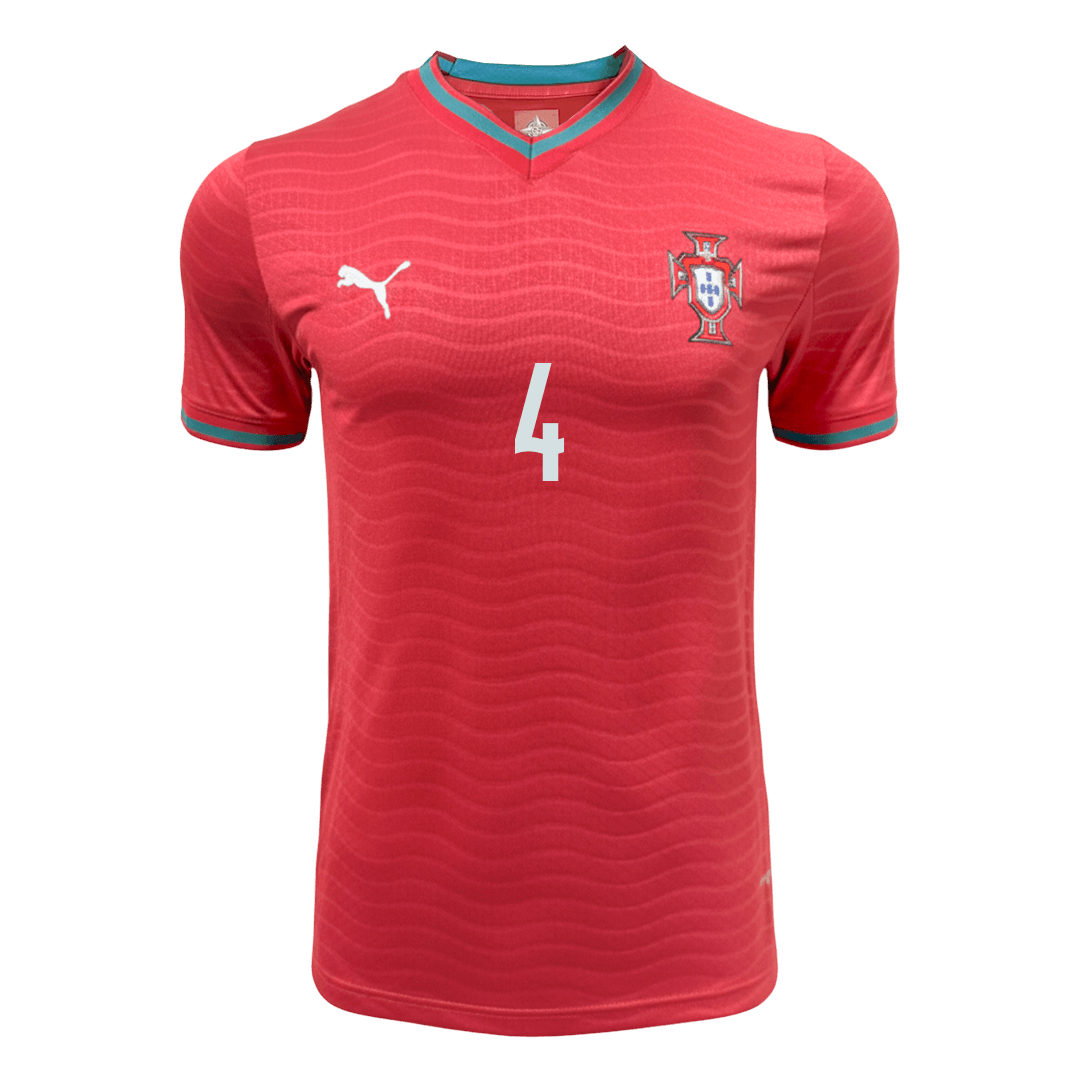 Camiseta Auténtica RÚBEN DIAS #4 Portugal 2026 Primera Equipación Copa del Mundo -Versión Jugador