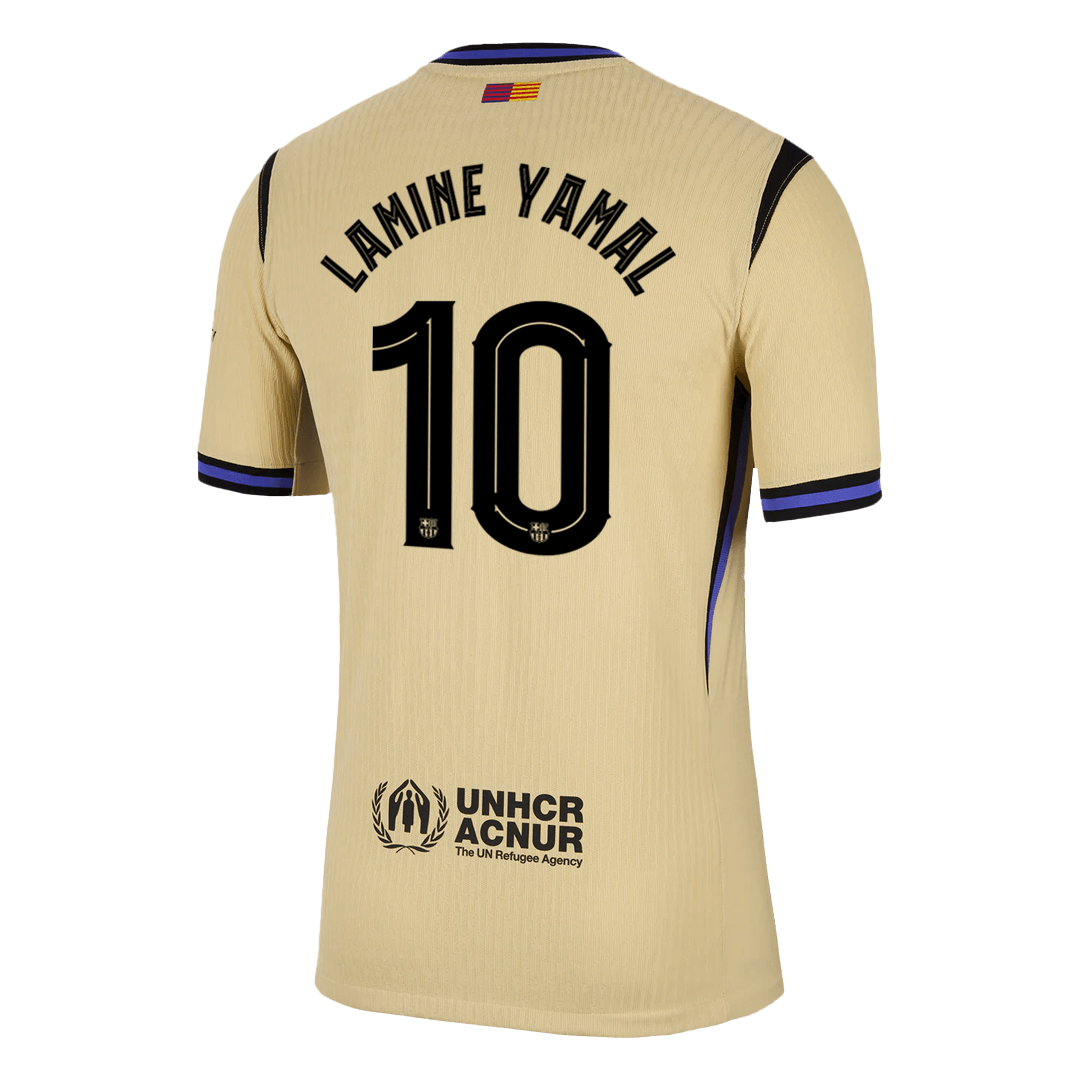 UCL Camiseta Auténtica LAMINE YAMAL #10 Barcelona 2025/26 Segunda Equipación-Versión Jugador