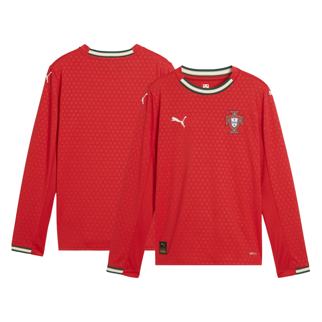 Camiseta Manga Larga Portugal 2025 Primera Equipación Hombre-Versión Hincha