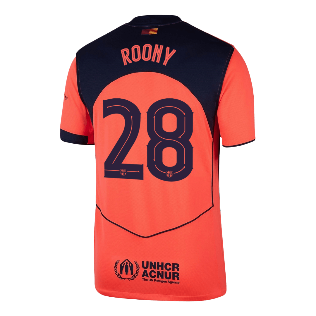 Camiseta ROONY #28 Barcelona 2025/26 Tercera Equipación - Versión Hincha