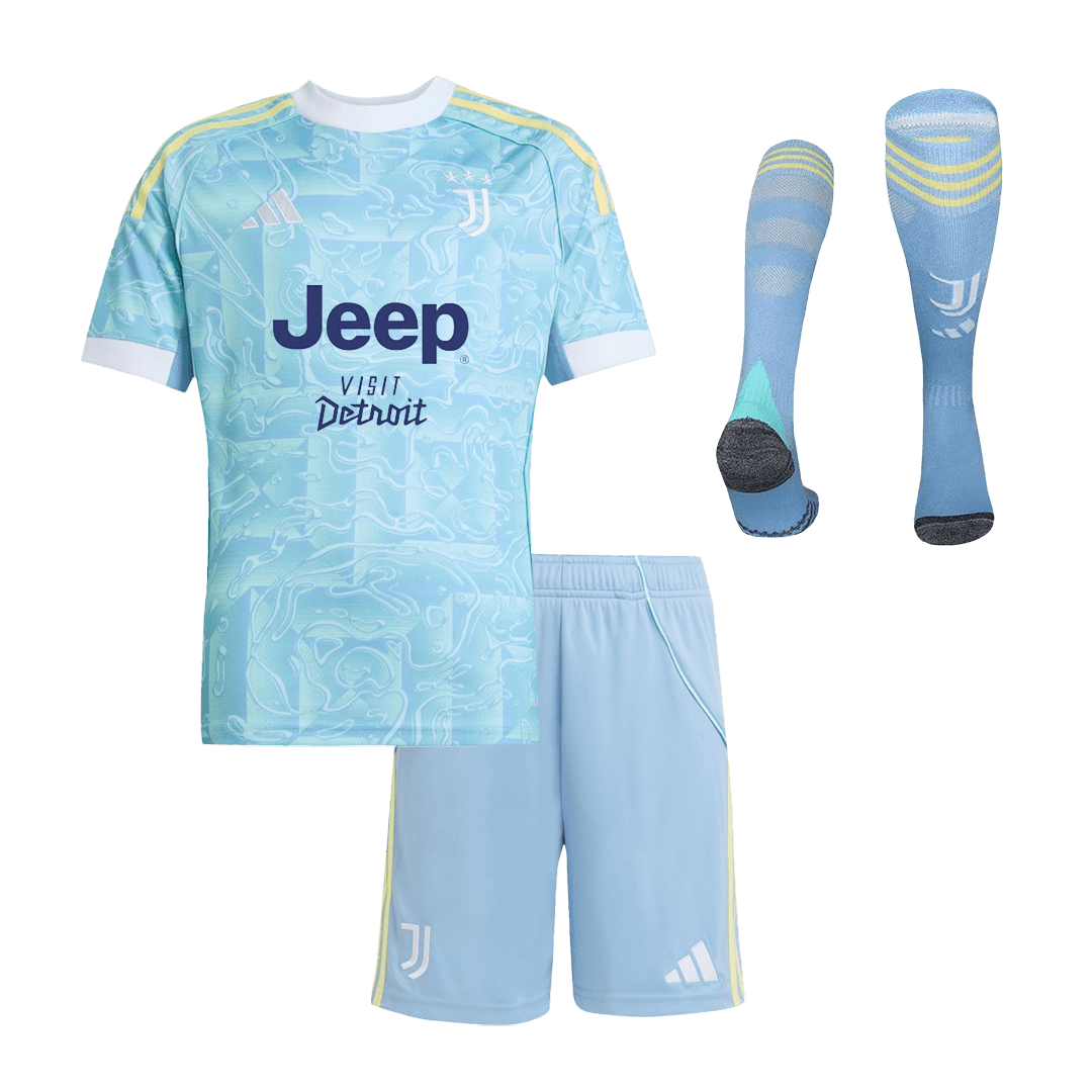 Conjunto Infantil Completo Juventus 2025/26 Segunda Equipación Kids