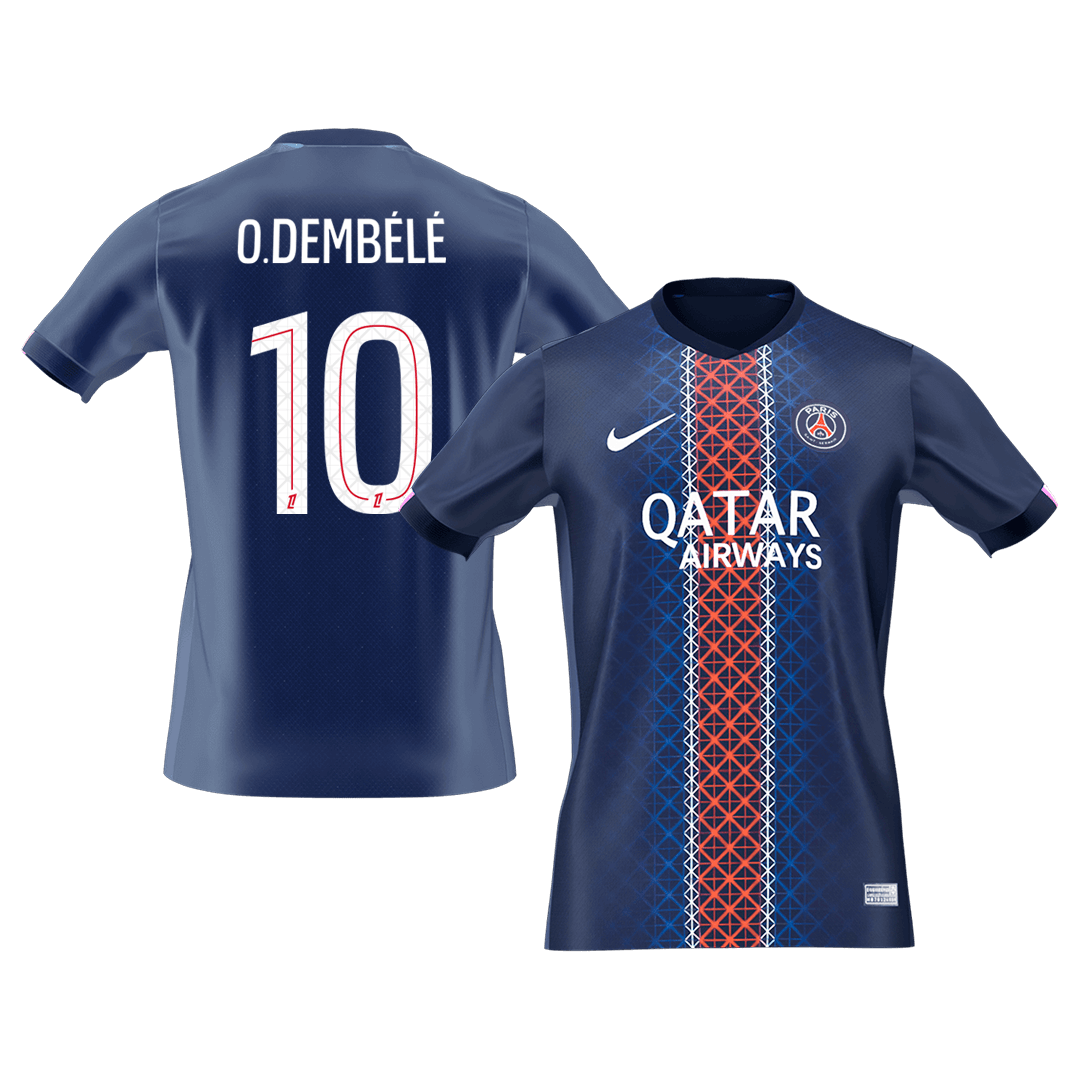 Calidad Premium Camiseta O.DEMB¨¦L¨¦ #10 PSG 2025/26 Primera Equipaci¨®n-Versi¨®n Hincha