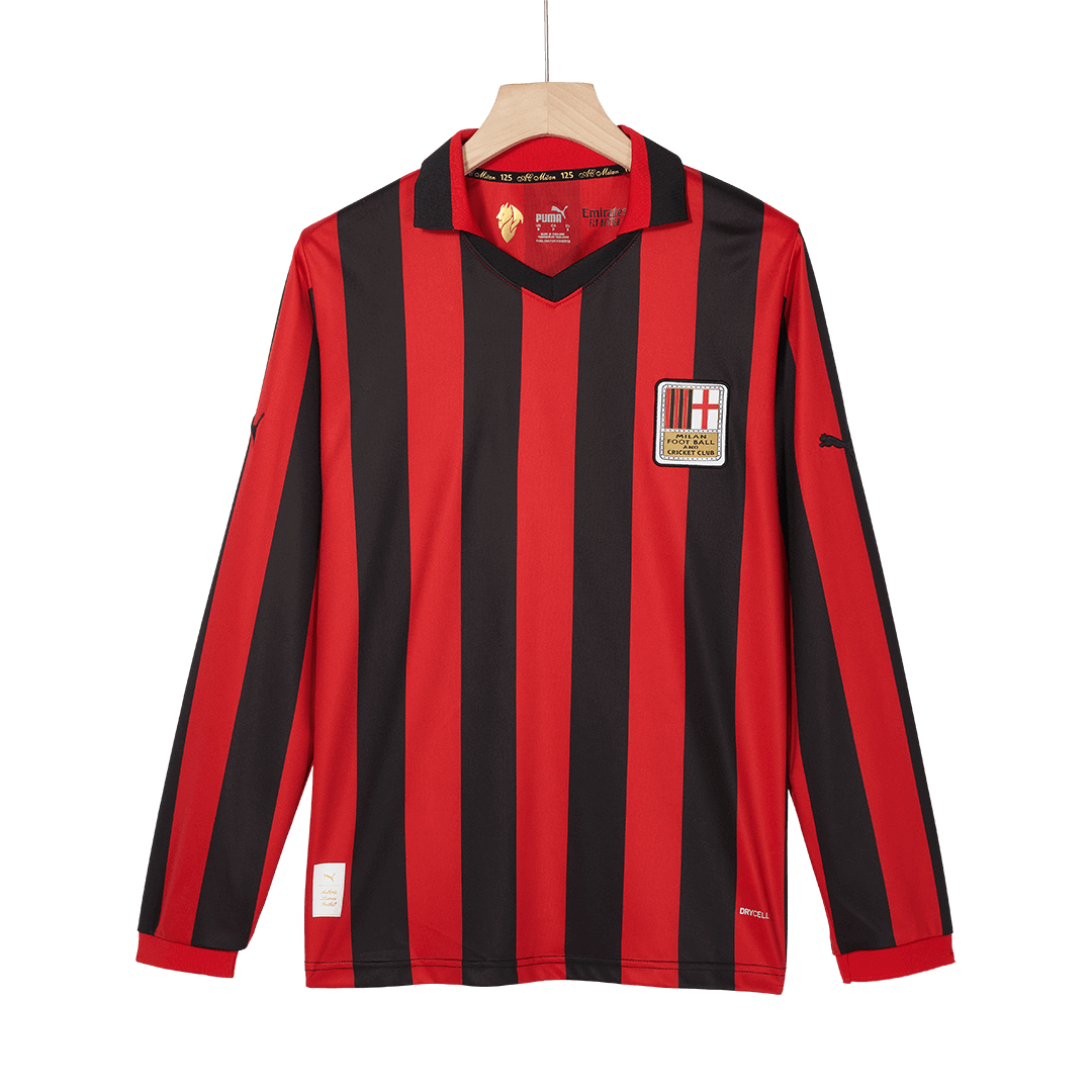 Camiseta AC Milan Aniversario de 125 Años 2024/25 Manga Larga- Versión Hincha