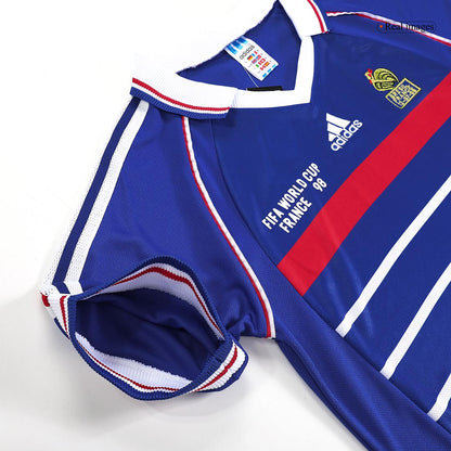 Camiseta Retro 1998 ZIDANE #10 Francia Primera Equipación Copa del Mundo