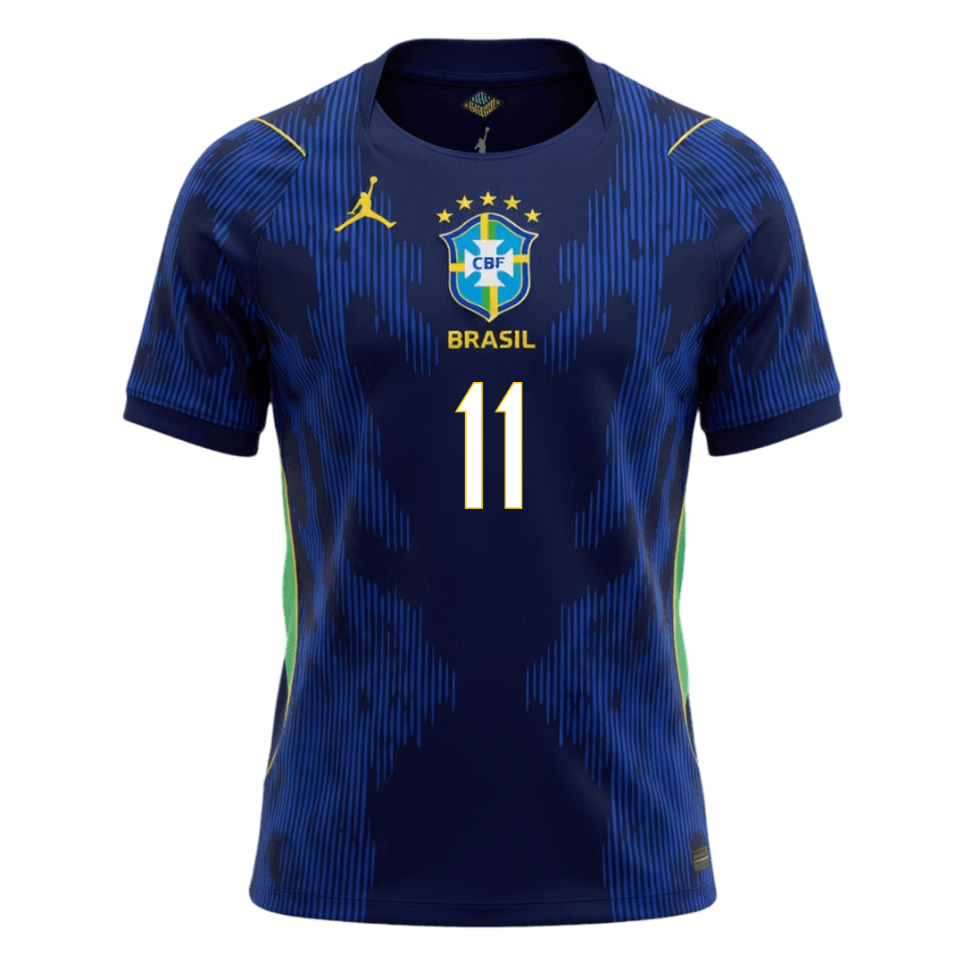 Camiseta RAPHINHA #11 Brazil 2026 Segunda Equipación Copa del Mundo - Versión Hincha