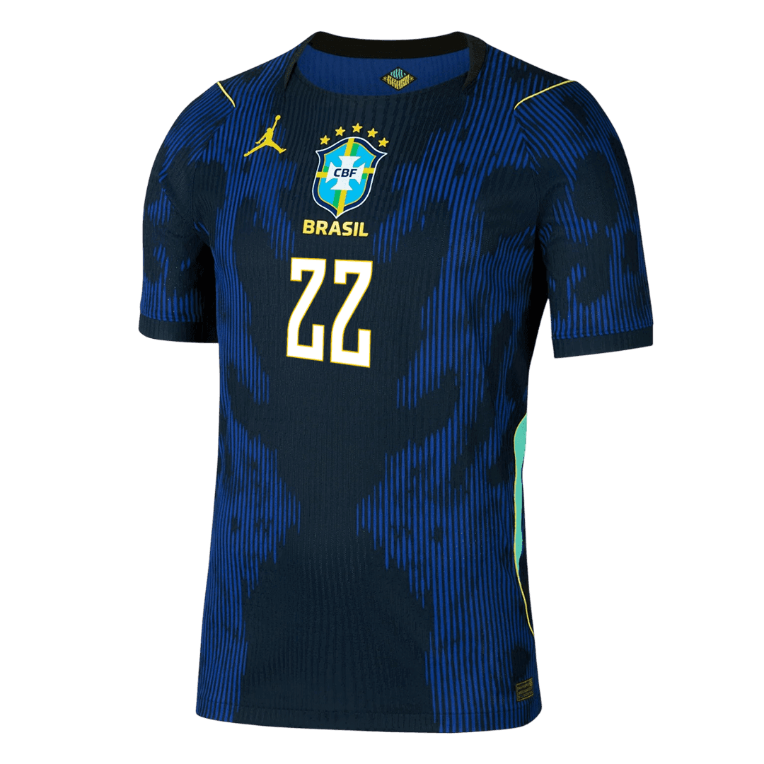 Camiseta Auténtica JOÃO PEDRO #22 Brazil 2026 Segunda Equipación Copa del Mundo -Versión Jugador