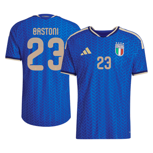 Camiseta Auténtica BASTONI #23 Italy 2026 Primera Equipación Copa del Mundo -Versión Jugador