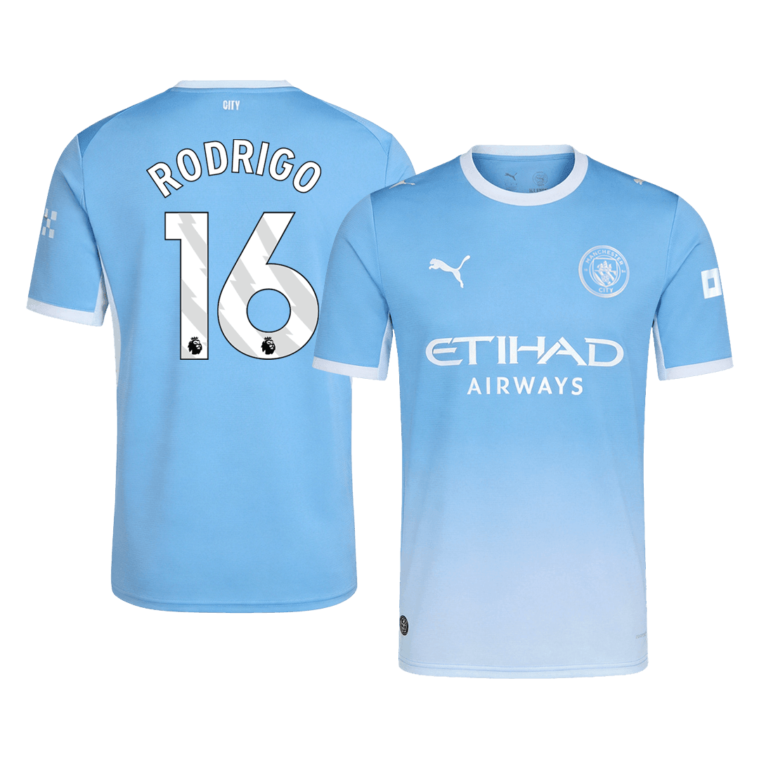 Camiseta RODRIGO #16 Manchester City 2026/27 Primera Equipación - Versión Hincha
