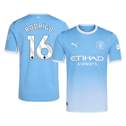 Camiseta RODRIGO #16 Manchester City 2026/27 Primera Equipación - Versión Hincha