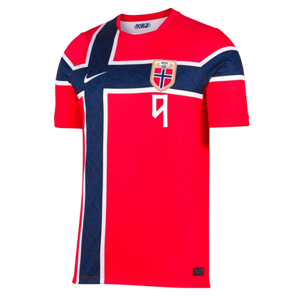 Camiseta Braut Haaland #9 Noruega 2026 Primera Equipación Copa del Mundo - Versión Hincha