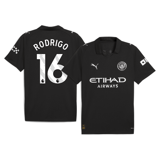 Camiseta RODRIGO #16 Manchester City 2025/26 Segunda Equipación-Versión Hincha