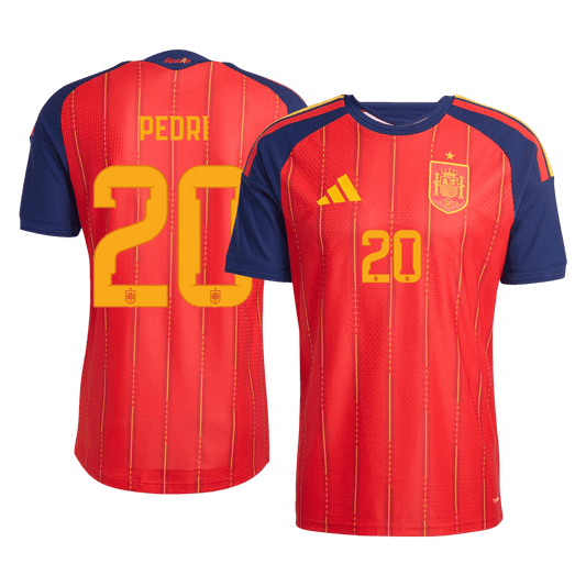 Camiseta Auténtica Pedri #20 España 2026 Primera Equipación Copa del Mundo - Versión Jugador