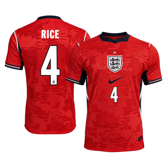 Camiseta Rice #4 Inglaterra 2026 Segunda Equipación Copa del Mundo - Versión Hincha