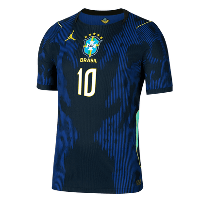 Camiseta Auténtica NEYMAR JR. #10 Brazil 2026 Segunda Equipación Copa del Mundo -Versión Jugador