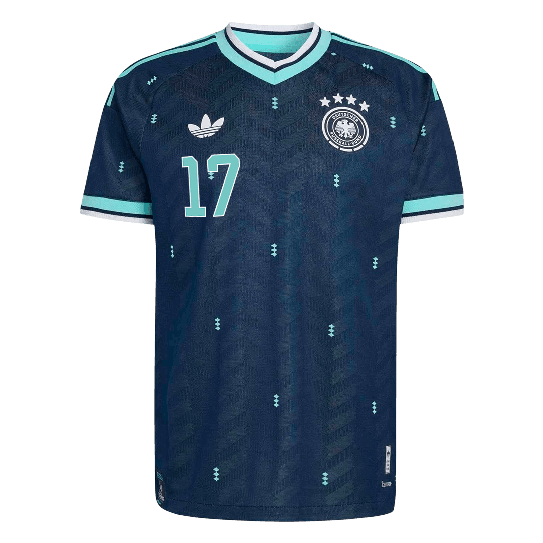 Camiseta Auténtica WIRTZ #17 Germany 2026 Segunda Equipación Copa del Mundo -Versión Jugador